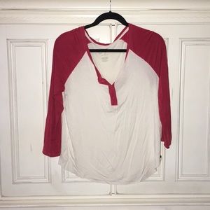Cute two tone baseball tee